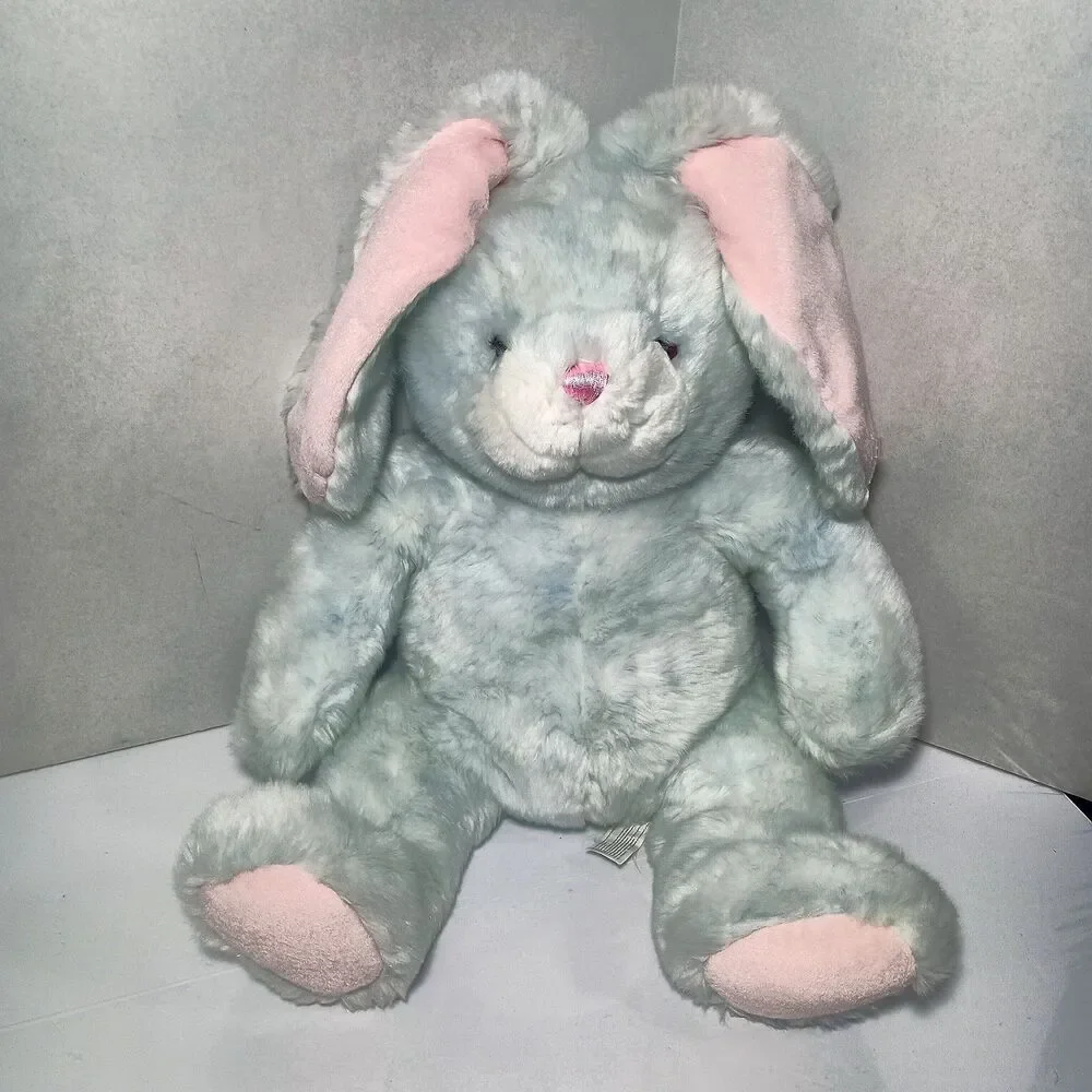 RARE Large 18" Vintage Stuffed Animal Alley Toys R Us Blue Plush Bunny Rabbit - Picture 3 of 16